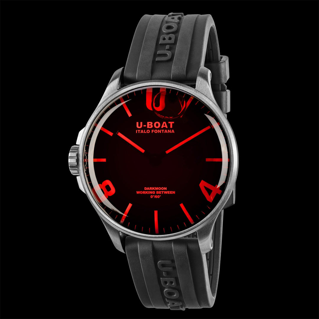 U-BOAT-Uhr DARKMOON 44 mm ROT SS Quarzstahl 8465/A – Capodagli 1937