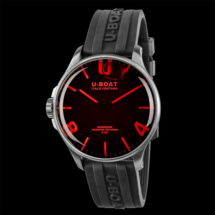 U-BOAT-Uhr DARKMOON 44 mm ROT SS Quarzstahl 8465/A – Capodagli 1937