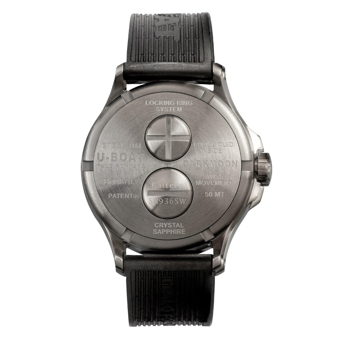 U-BOAT-Uhr Darkmoon Brown SS Soleil 44 mm brauner Quarzstahl 8703/B – Capodagli 1937