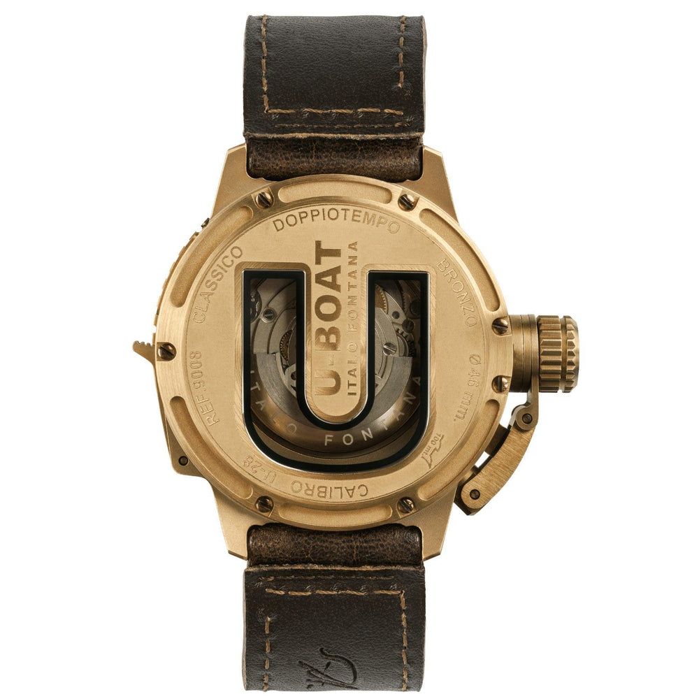 U-BOAT kello DOPPIOTEMPO 46 BRONZO GR 46mm automaattinen musta pronssi 9008 - Capodagli 1937
