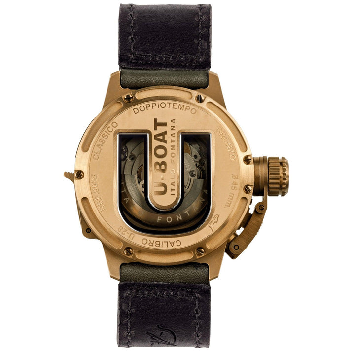 U-BOAT-Uhr DOPPIOTEMPO 46 BRONZO GR 46 mm grüne Automatikbronze 9088 – Capodagli 1937