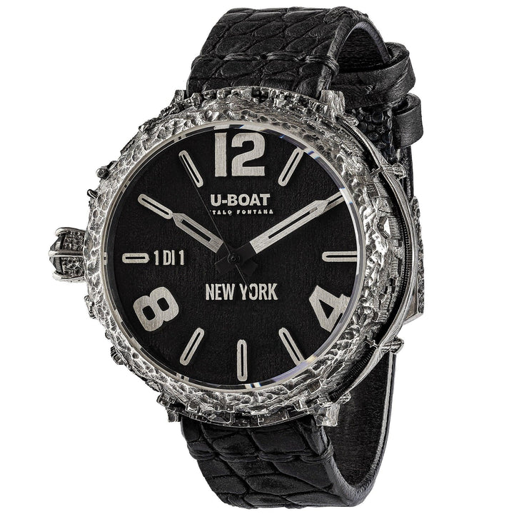 U-Boot-Uhr New York 925 Diamant 45mm schwarz Automatik 925er Silber NEW YORK 925 - Capodagli 1937