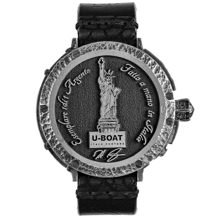 U-Boot-Uhr New York 925 Diamant 45mm schwarz Automatik 925er Silber NEW YORK 925 - Capodagli 1937