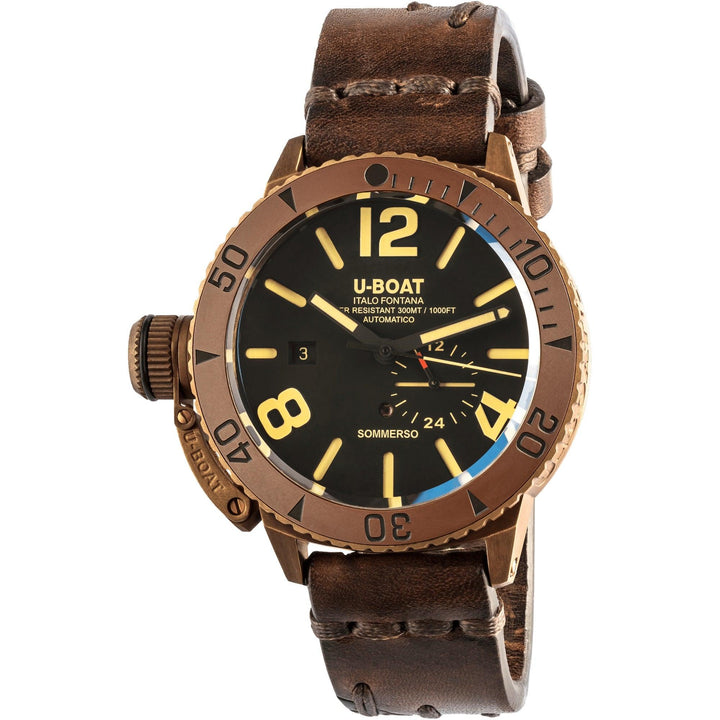 U-BOAT-Uhr SOMMERSO Bronze Keramik BZ 46mm schwarz Automatik Bronze 8486 - Capodagli 1937