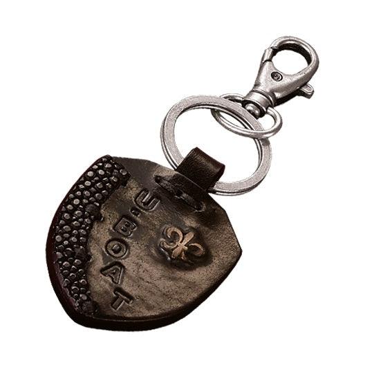 U-BOAT Schlüsselanhänger Ray Silber Leder 4945 - Capodagli 1937