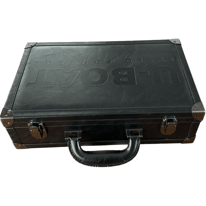 U-BOAT-Koffer aus schwarzem Leder für 5 Reiseuhren UBOAT-001 – Capodagli 1937