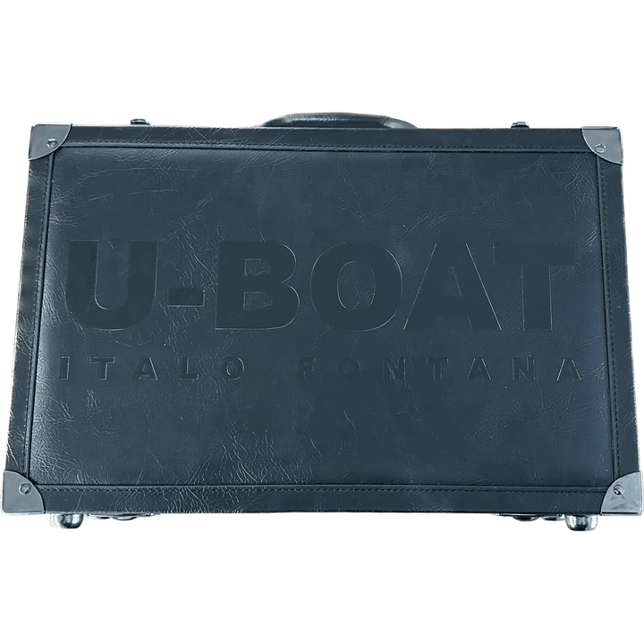 U-BOAT-Koffer aus schwarzem Leder für 5 Reiseuhren UBOAT-001 – Capodagli 1937