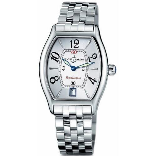 Ulysse Nardin dameshorloge Michelangelo middelgroot 32x34mm automatisch staal 113-48 - Gioielleria Capodagli