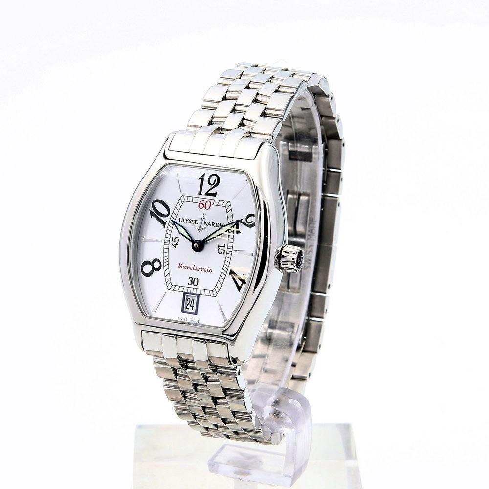 Ulysse Nardin dameshorloge Michelangelo middelgroot 32x34mm automatisch staal 113-48 - Gioielleria Capodagli