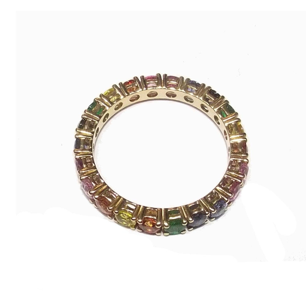 Pierścionek Zydo girodito z 18-karatowego różowego złota, szmaragdów i szafirów 0037FG - Capodagli 1937